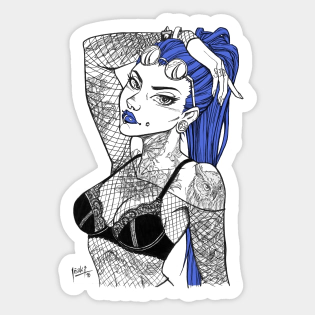 Pin Up Widowmaker Sticker by Muglo